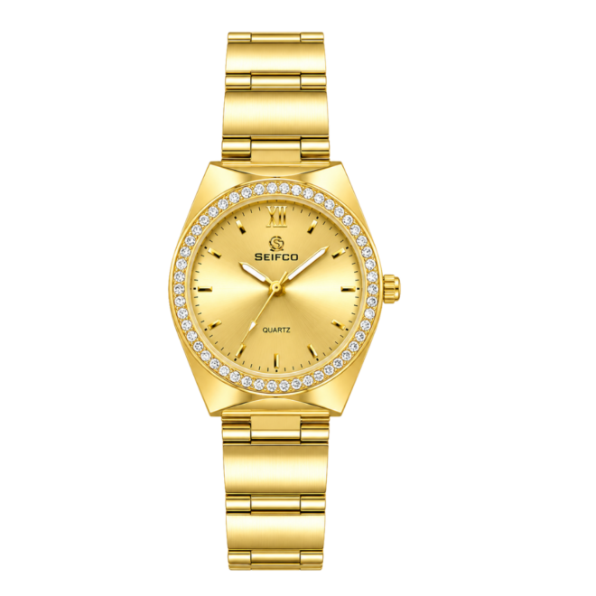 Seifco  Women's Slim Quartz Watch - Gold