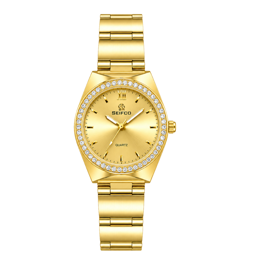 Seifco Women's Slim Quartz Watch - Gold