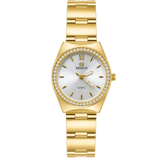 Seifco  Women's Slim Quartz Watch - Gold