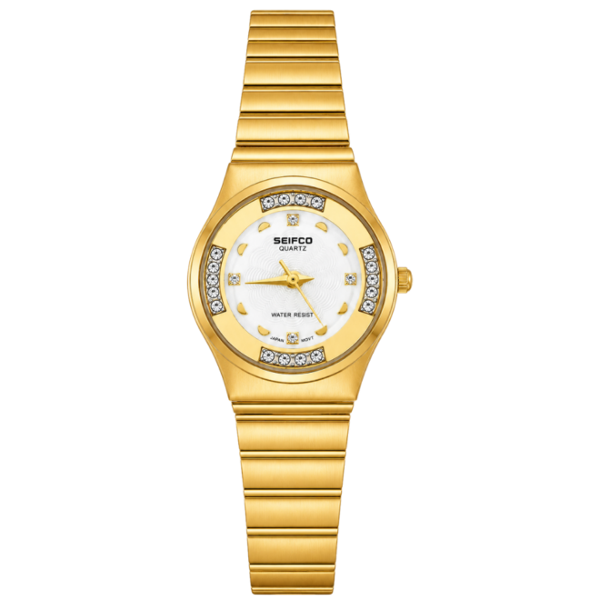 Seifco  Women's Slim Quartz Watch - Gold