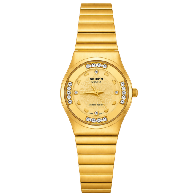 Seifco  Women's Slim Quartz Watch - Gold