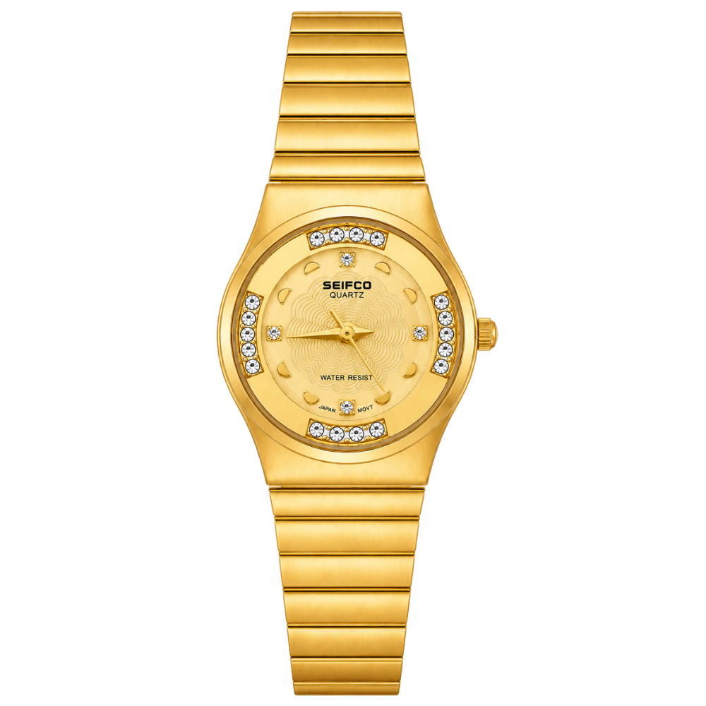 Seifco Women's Slim Quartz Watch - Gold