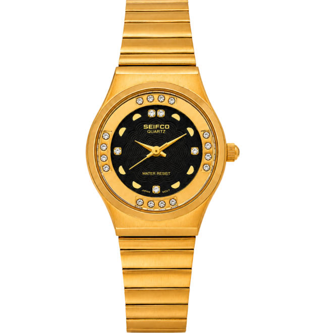 Seifco  Women's Slim Quartz Watch - Gold