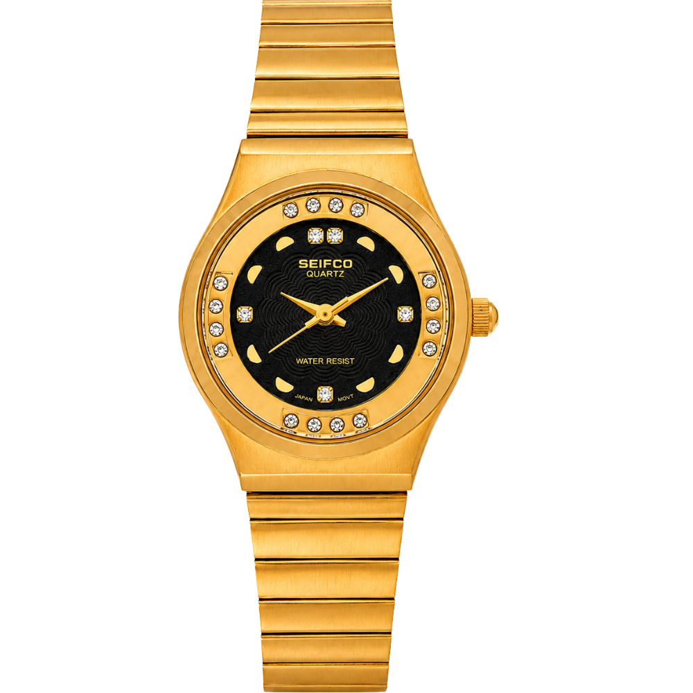 Seifco Women's Slim Quartz Watch - Gold