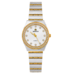 Women’s Stainless Steel Watch with White Dial and Silver Bracelet